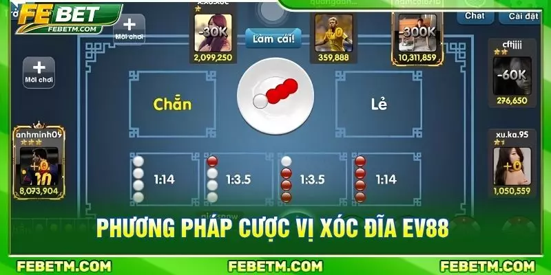 Phương pháp cược vị xóc đĩa EV88 