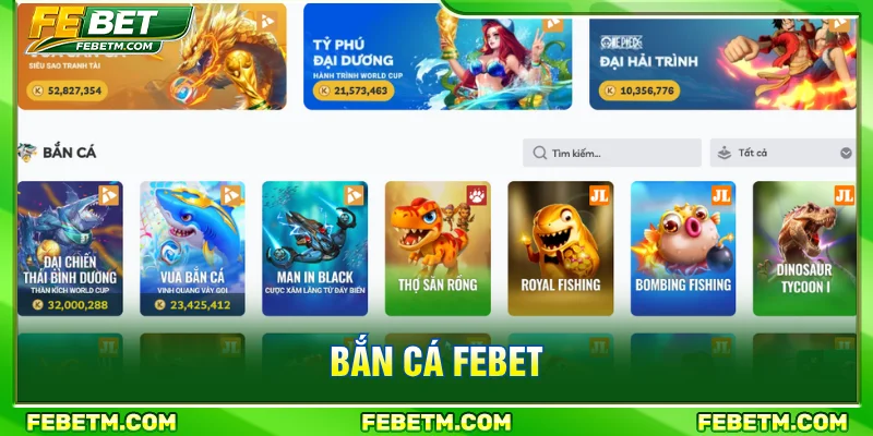 Bắn cá FEBET với nhịp cược nhanh, nhiều sinh vật thưởng lớn