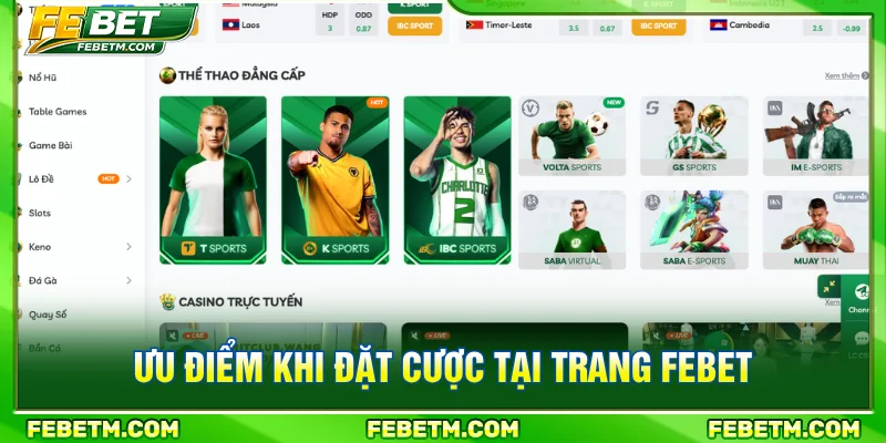Dễ dàng trải nghiệm nhiều trò chơi hấp dẫn tại FEBET